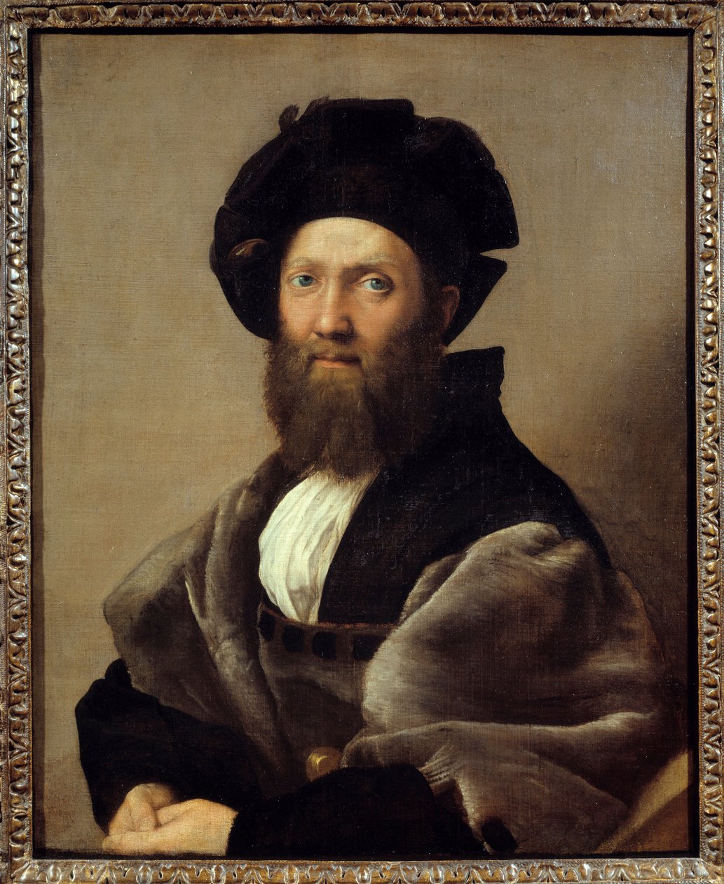 Portrett av Balthazar (Baldassare) Castiglione (1478-1529) italiensk forfatter og diplomat. Maleri av Raffaello Sanzio dit Raphael (1483-1520) av Raphael