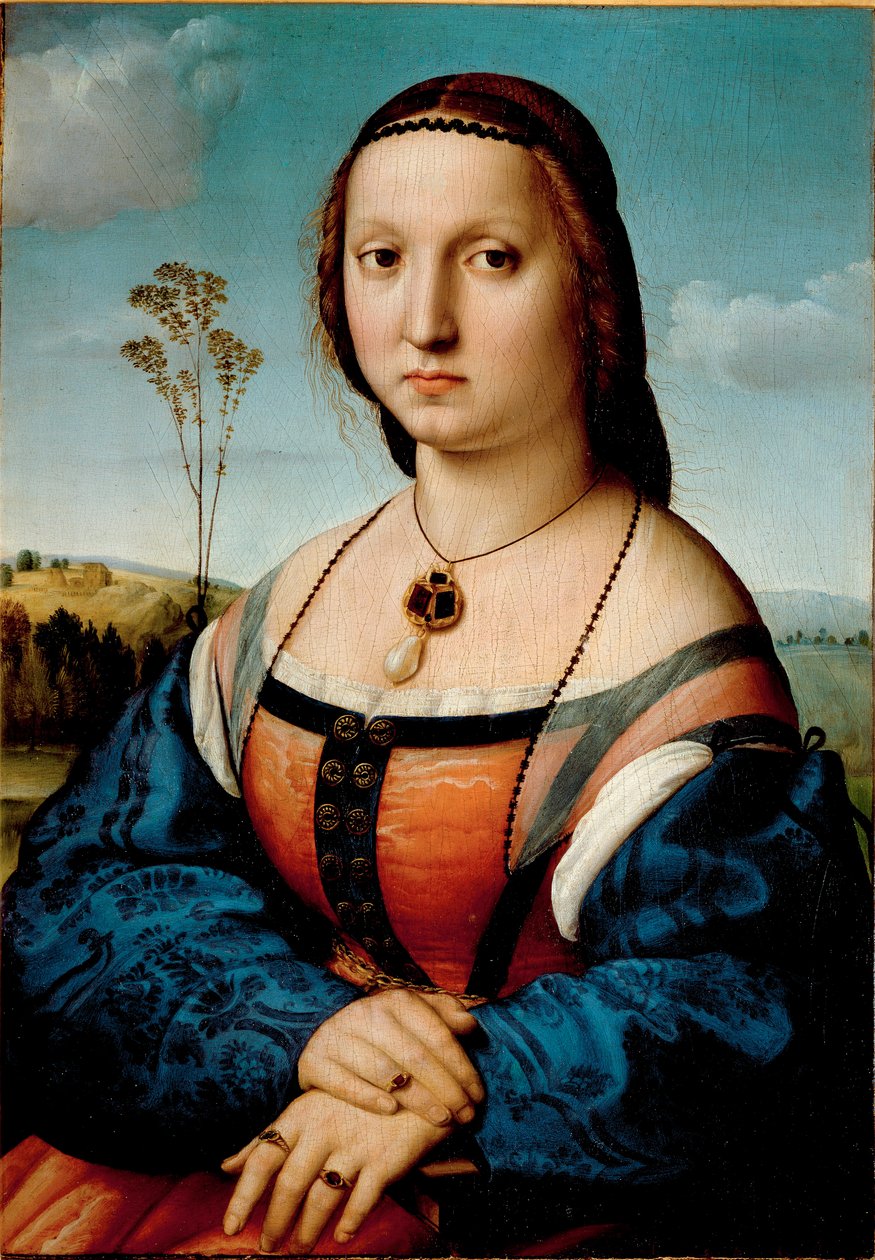 Portrett av Maddalena Doni Maleri av Raffaello Sanzio dit Raphael (1483-1520) 1506 Søn. 63x45 cm Firenze, Palazzo Pitti, Galleria Palatina av Raphael