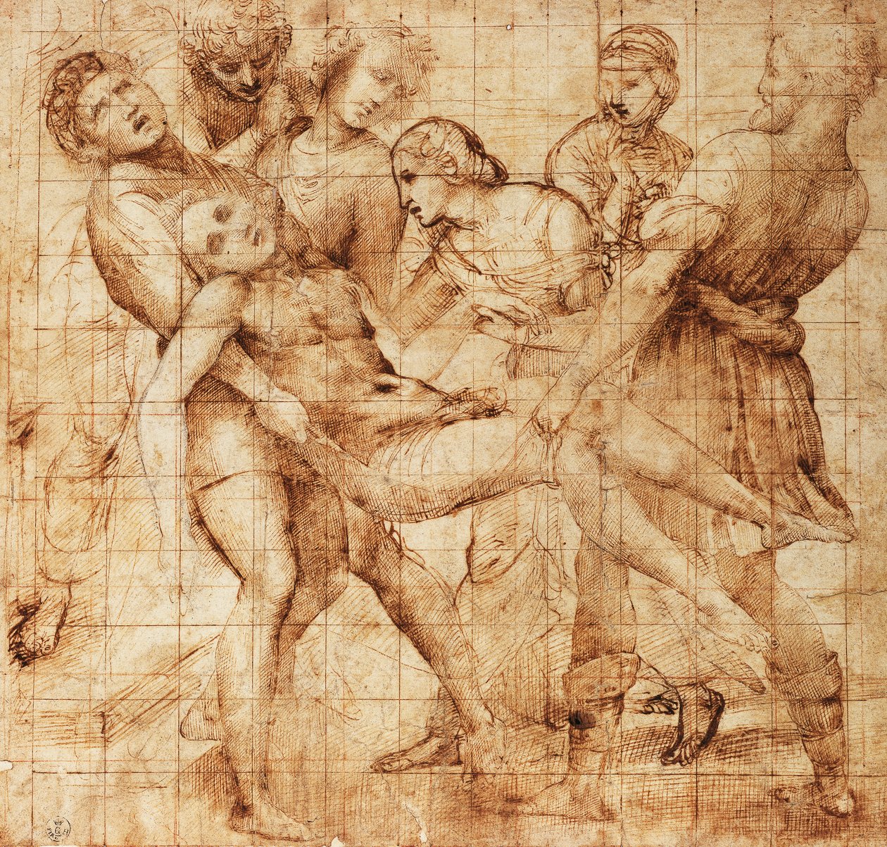 Studie for deponering av Pala Baglioni (altertavle) av Raphael (1483 1520)