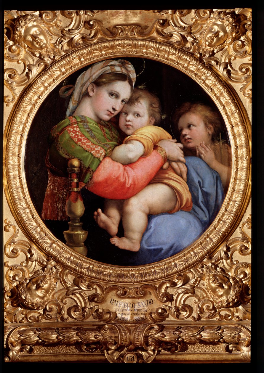 Stolens Madonna - olje på tre av Raphael