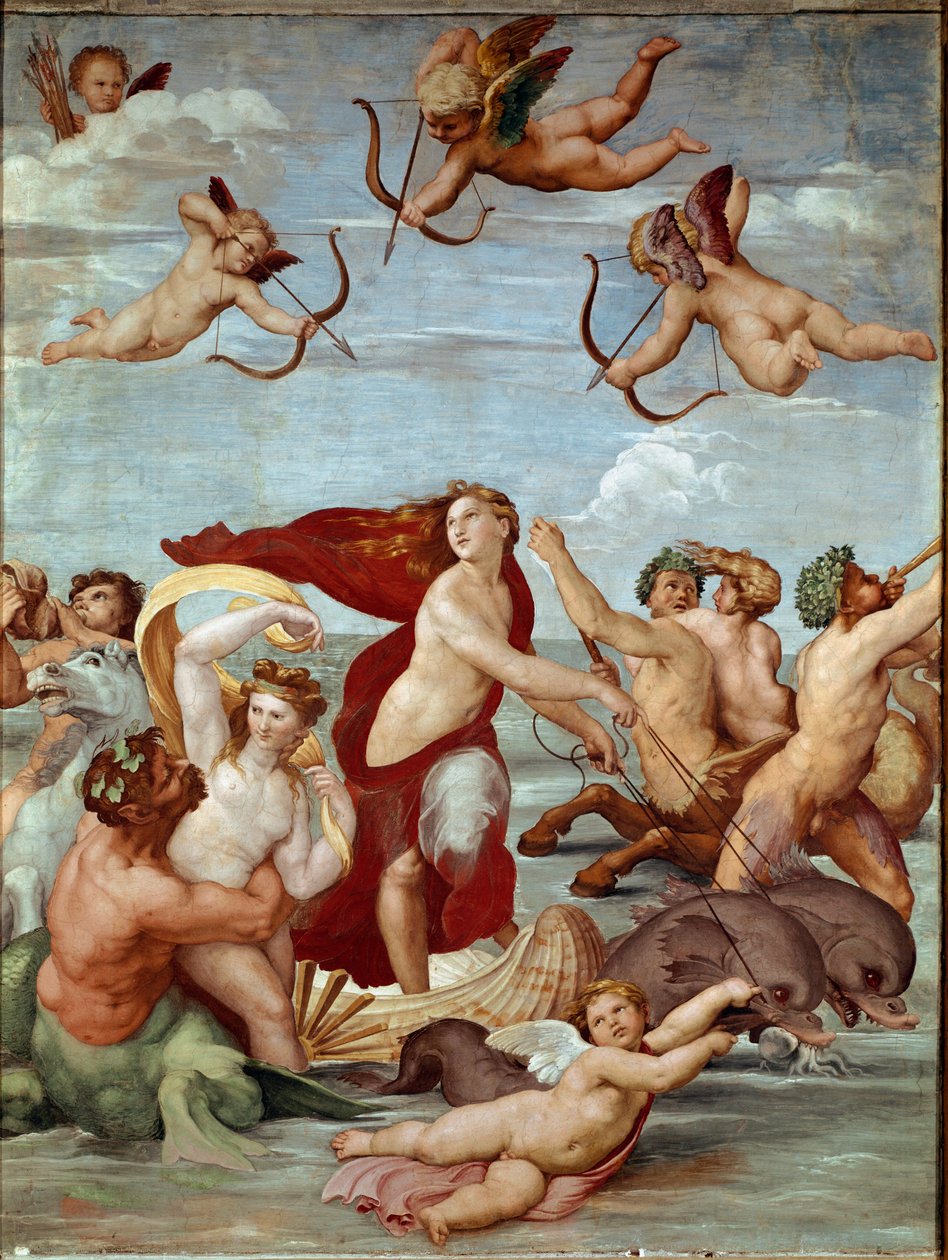 The Triumph of Galatee Fresco av Raphael (Raffaello Sanzio 1483-1520). 1511 (fersk) av Raphael