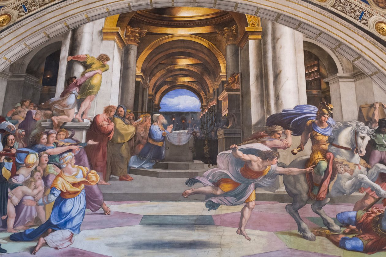 Utvisningen av Heliodorus fra templet, rommet til Heliodorus av Raphael (1483 1520)