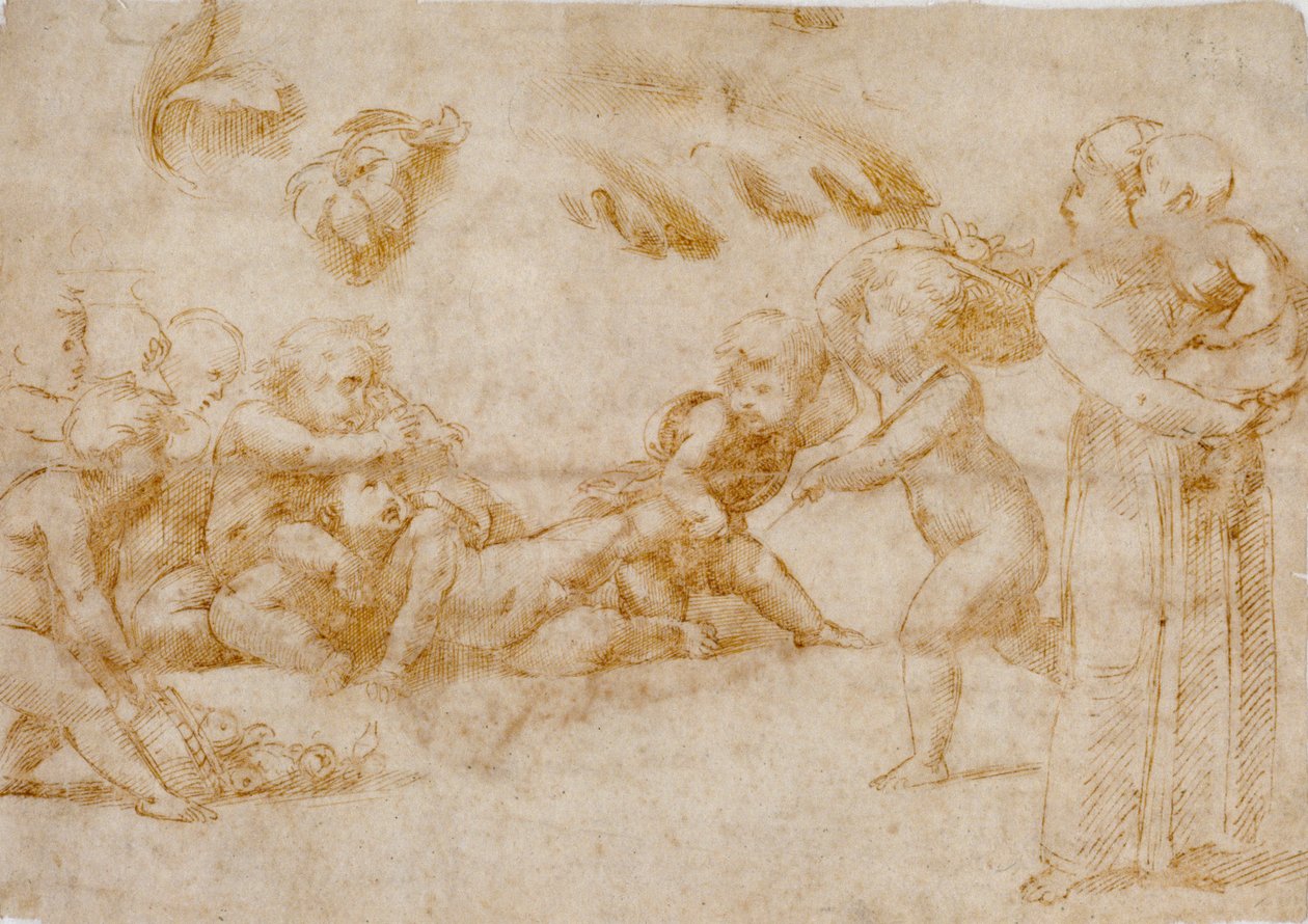 Amorini på spill, c1500-1520 av Raphael