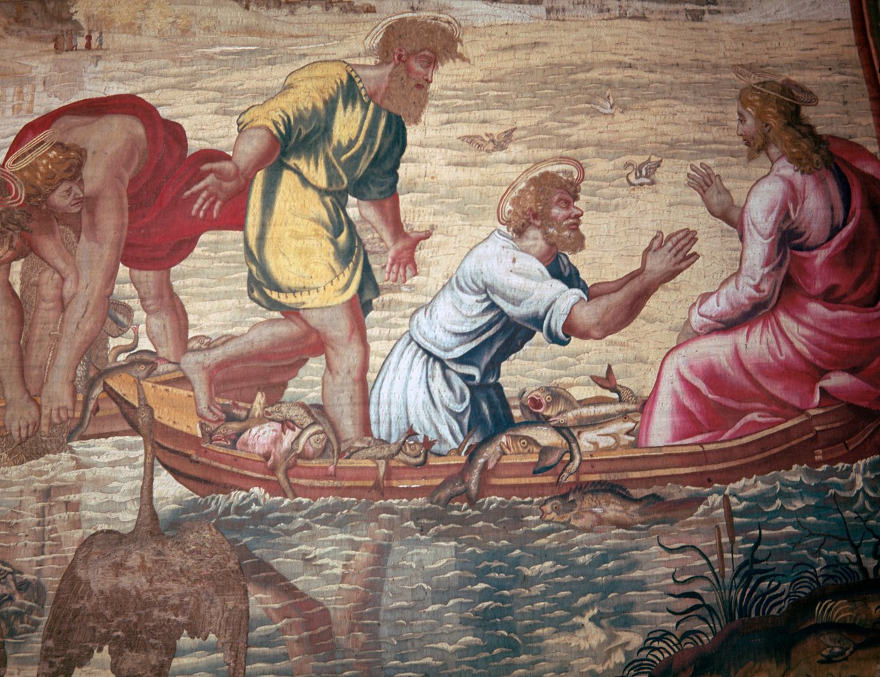 Tegneserie av det mirakuløse utkastet til fisk, 1400-tallet av Raphael