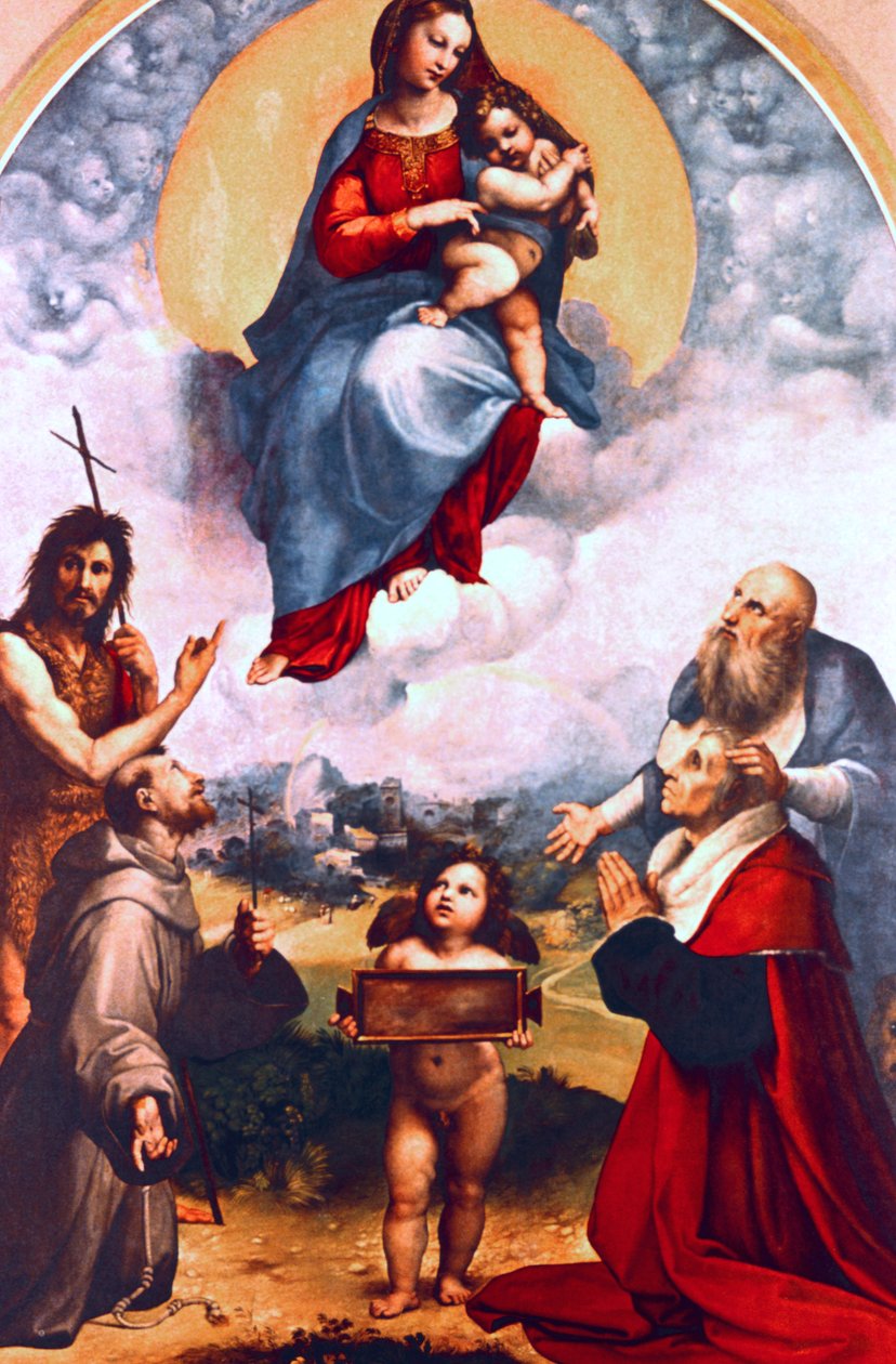 Madonna av Foligno, c1511-1512 av Raffaello Sanzio Raphael