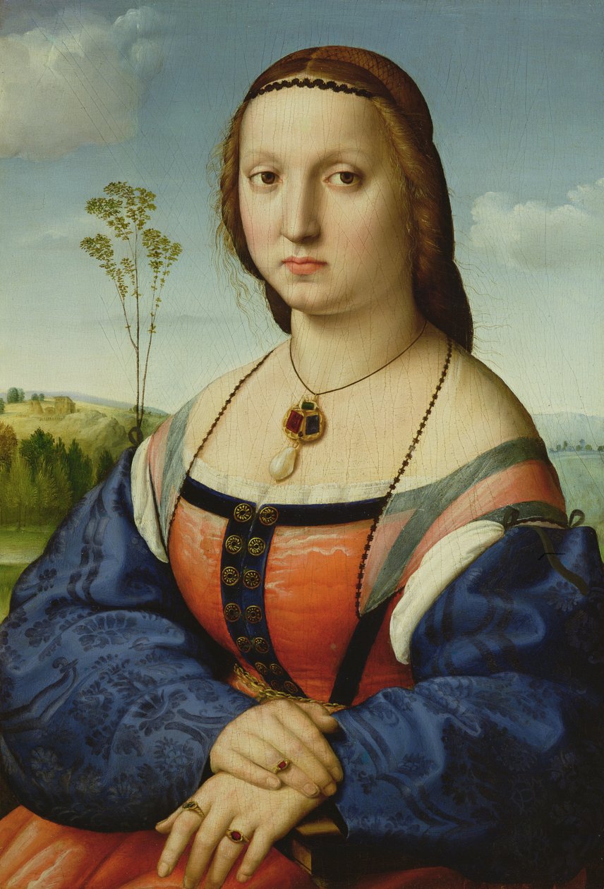 Portrett av Maddalena Doni, 1506 av Raffaello Sanzio Raphael