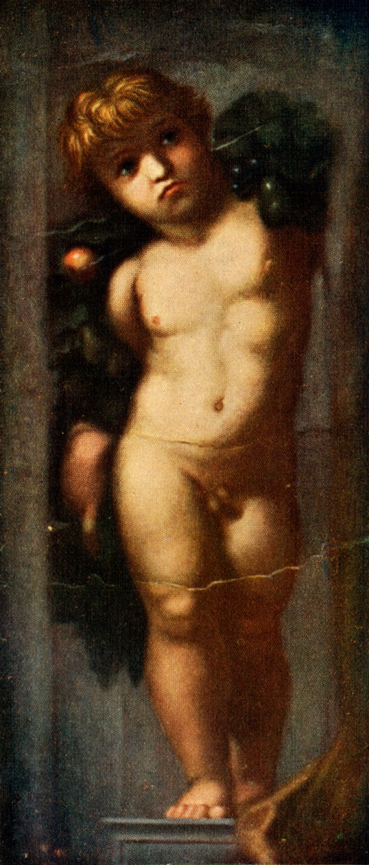 Putto med Garland, c1510, c1912 av Raffaello Sanzio Raphael