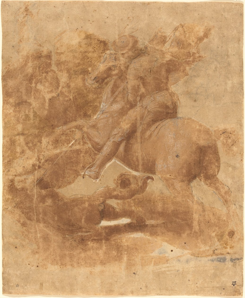 Saint George og dragen av Raphael