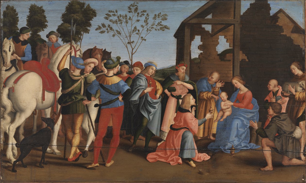 Tilbedelsen av kongene. av Raphael