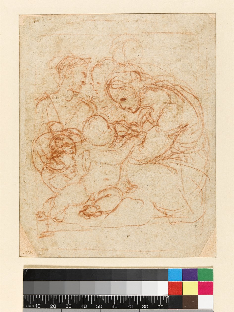 Den hellige familie, ca. 1510-12 (kritt på papir) av Raffaello Sanzio Raphael