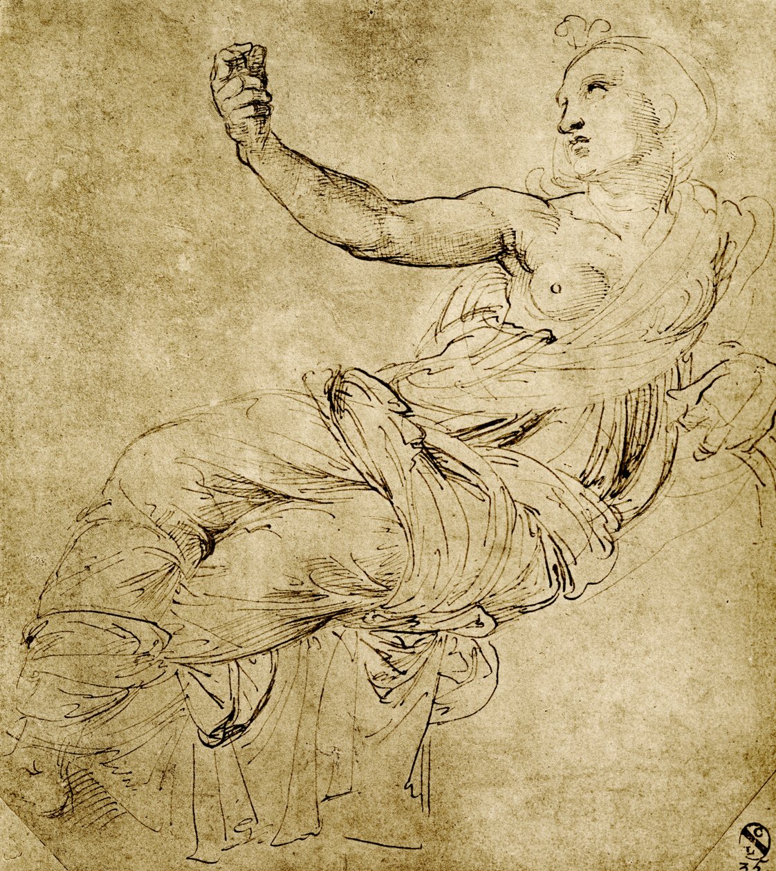 Muse Euterpe av Raffaello Sanzio Raphael