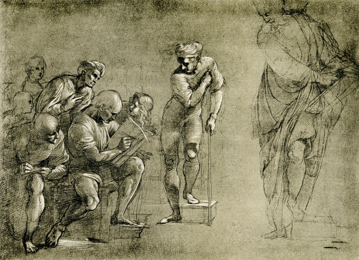 Pythagoras-gruppen fra Skolen i Athen av Raffaello Sanzio Raphael