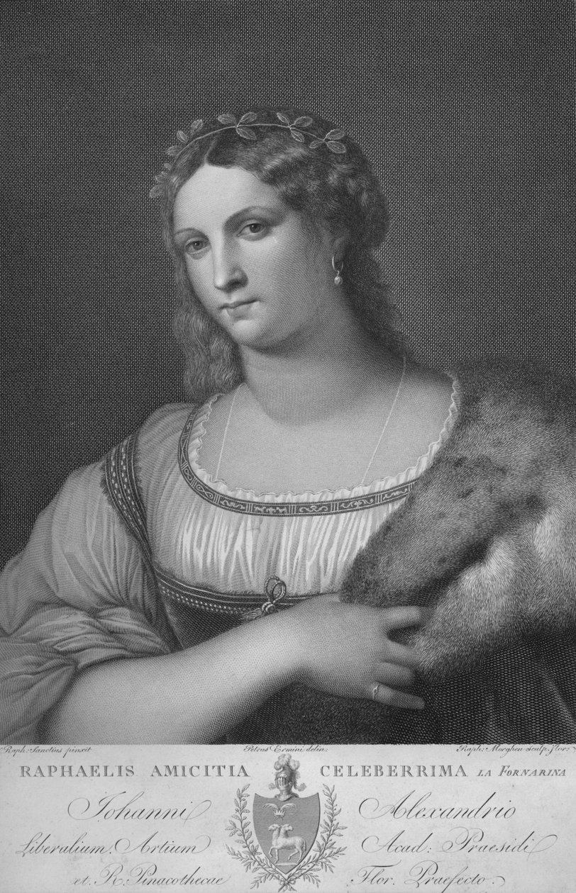 'La Fornarina', c1814. av Raphael Morghen