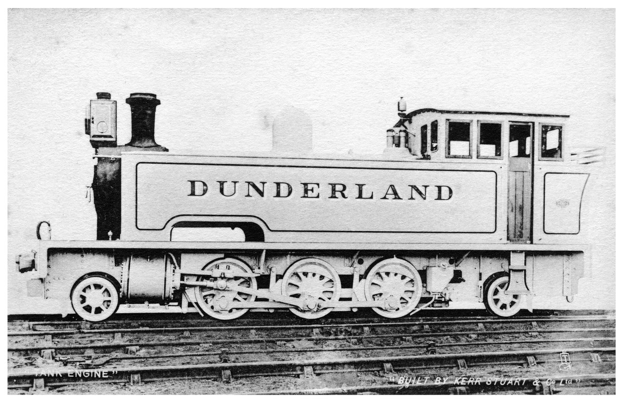 Tankmotor, damplokomotiv bygget av Kerr, Stuart og Co, tidlig på 1900-tallet. av Raphael Tuck