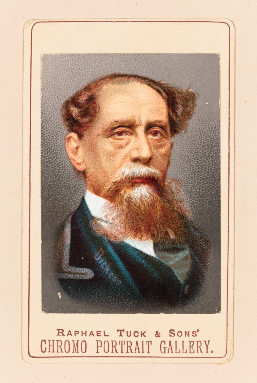 Trykk av Charles Dickens etter fotografi av Robert Hindry Mason av Raphael Tuck and Sons