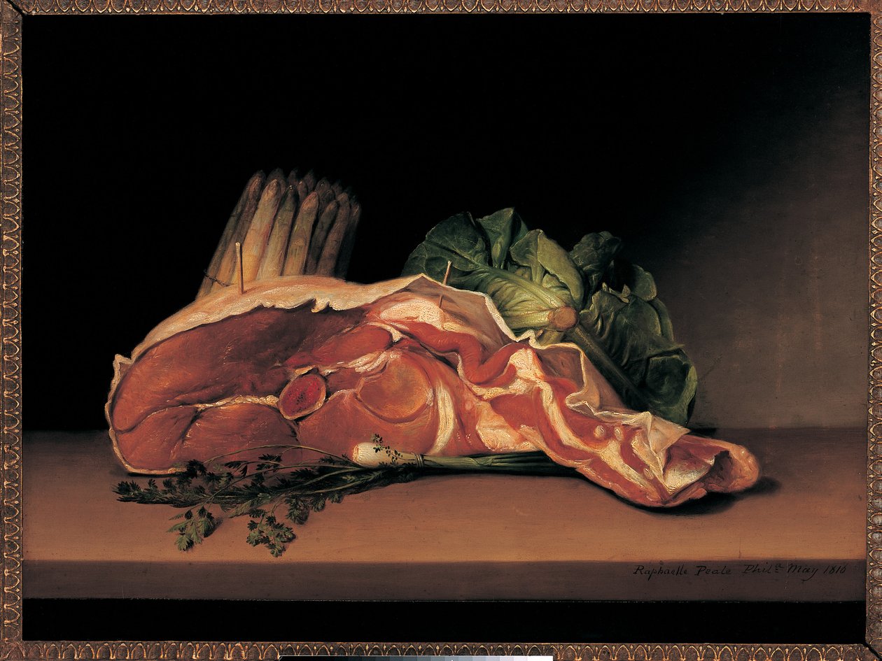 Kotelett og grønnsaker, 1816 av Raphaelle Peale
