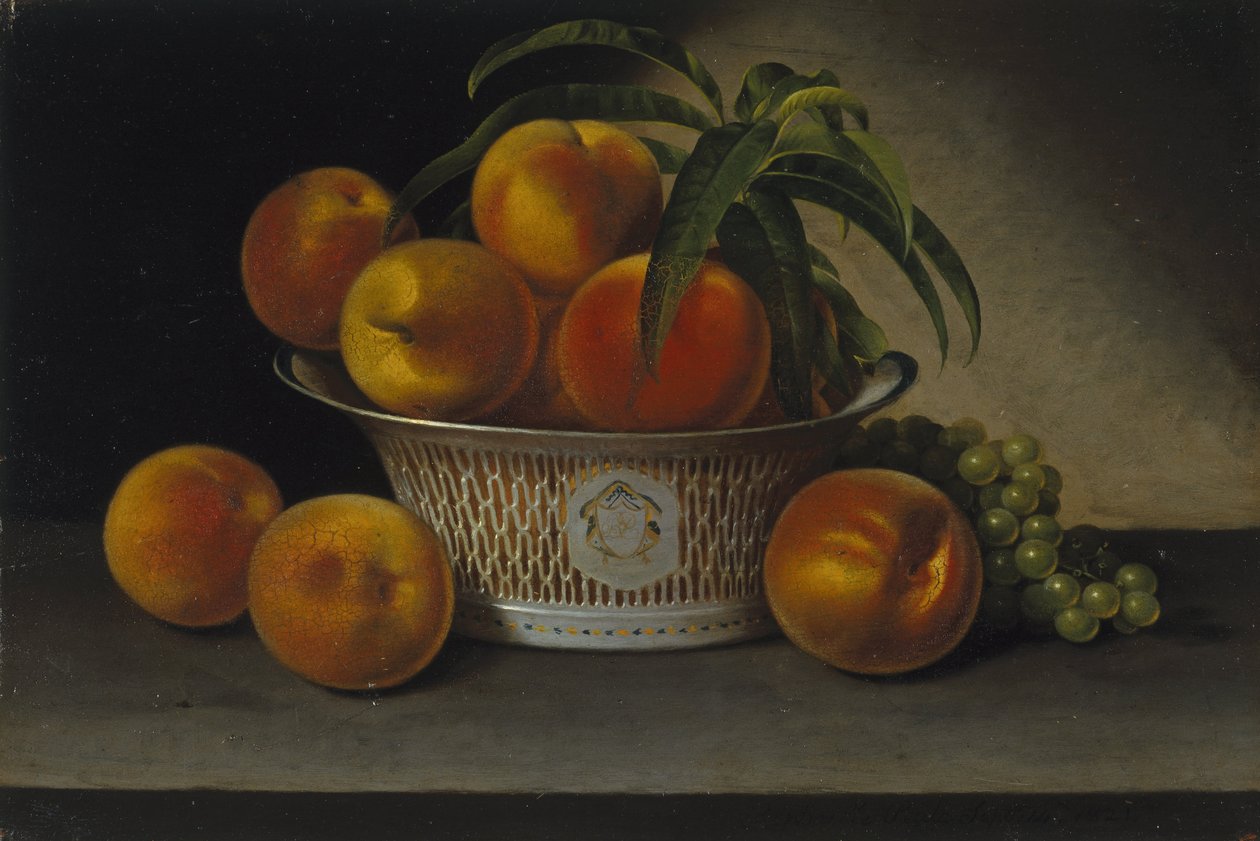 Stilleben med fersken av Raphaelle Peale