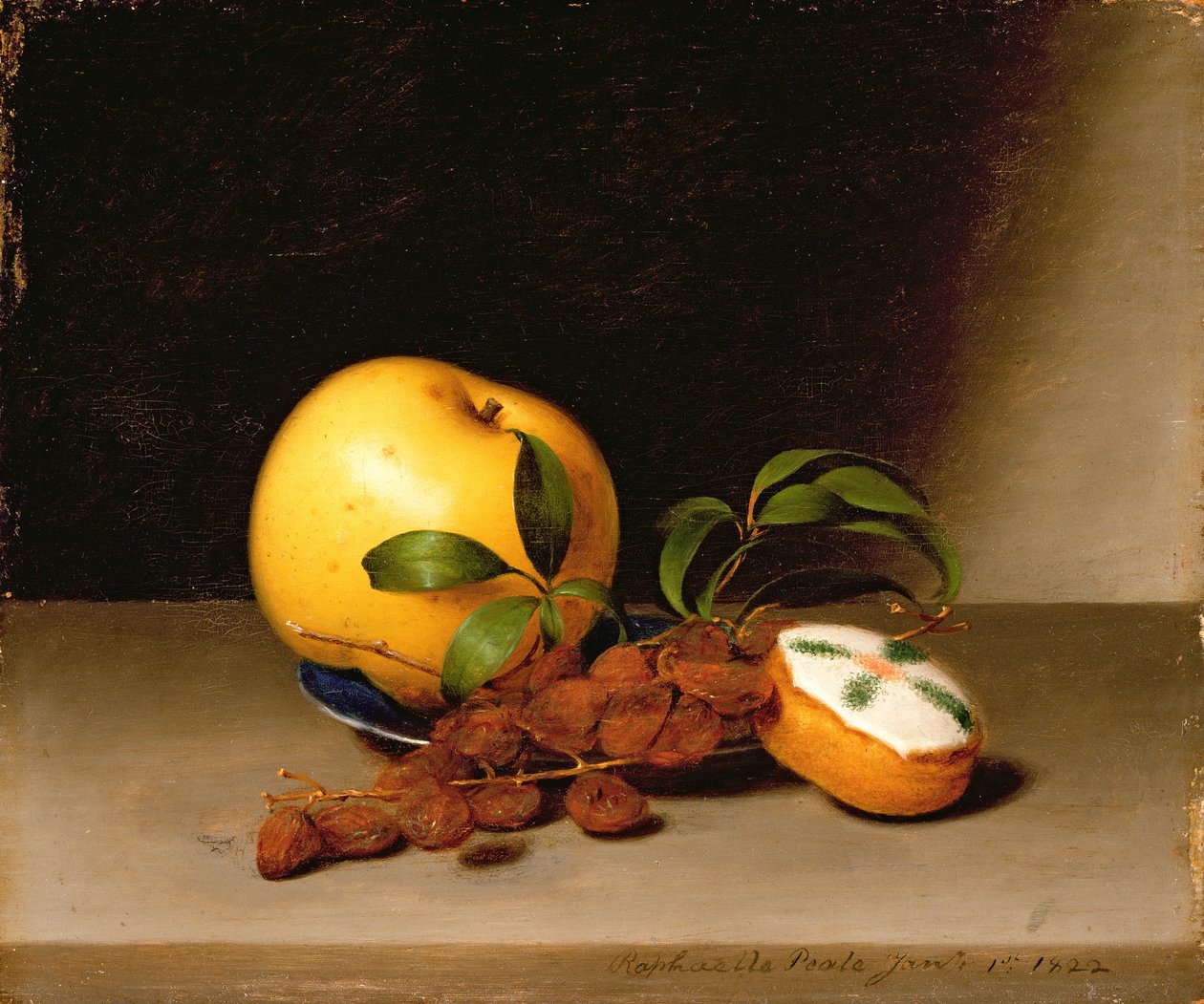 Stilleben med kake, 1822 av Raphaelle Peale