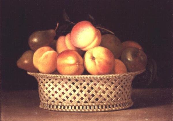 Bowl of Peaches (olje på lerret) av Raphaelle Peale