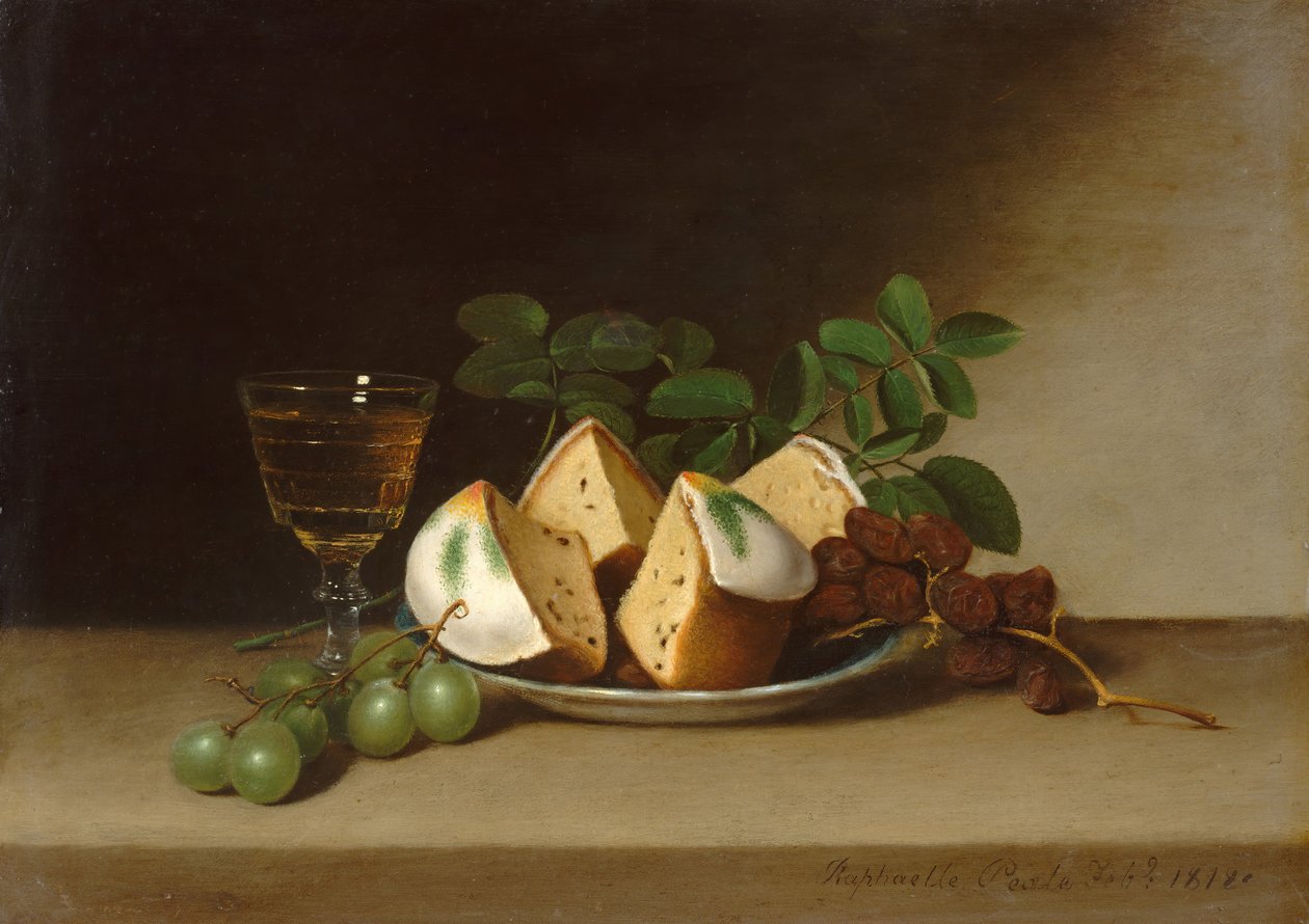 Stilleben med kake, 1818. av Raphaelle Peale
