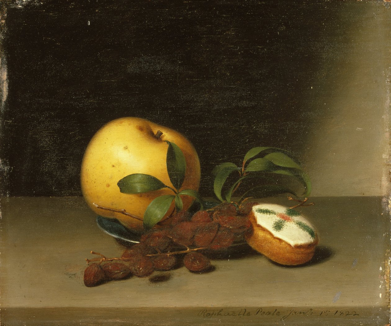 Stilleben med kake, 1822 av Raphaelle Peale