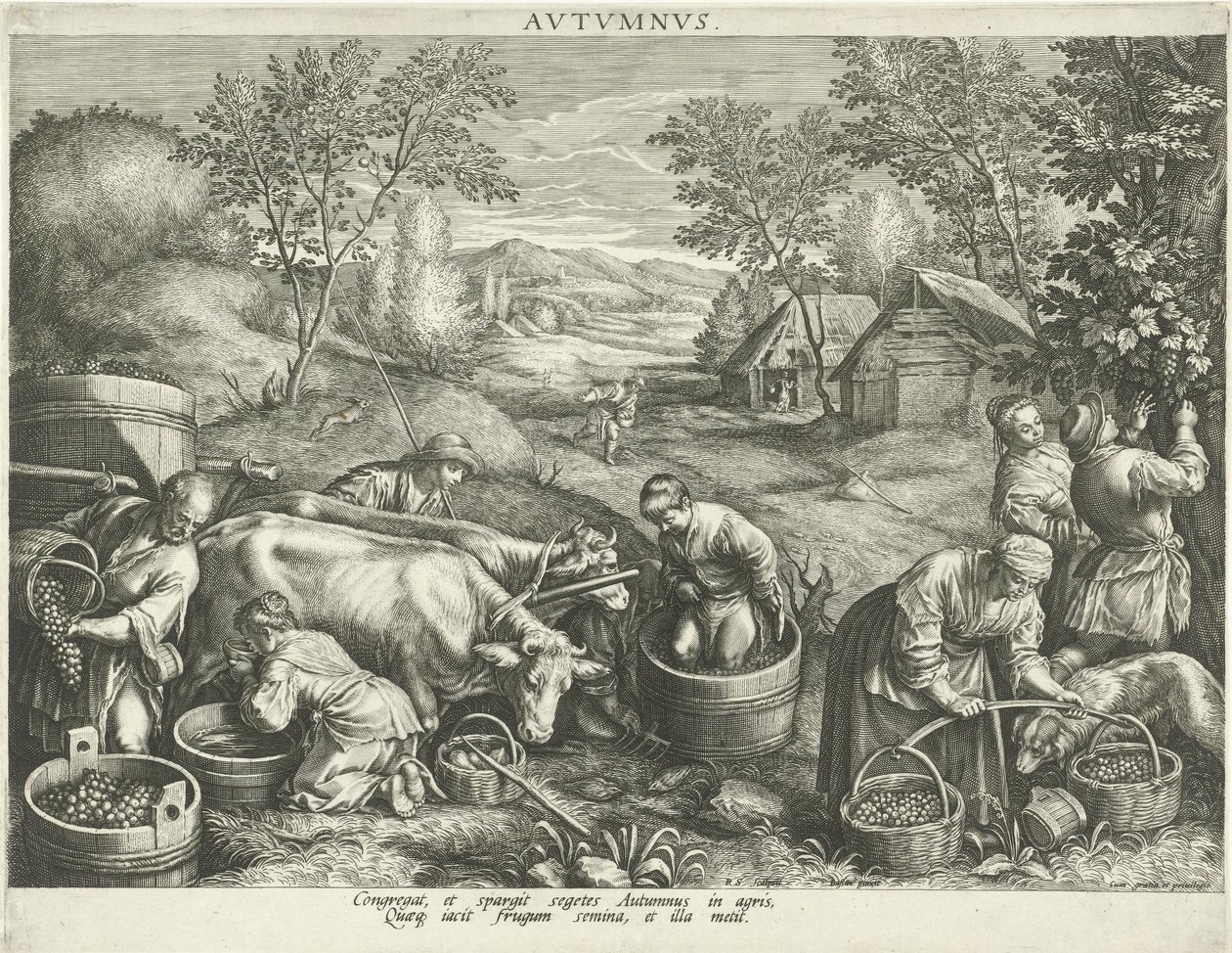 Høst Avtvmnvs (tittel på objekt) Four Seasons (serietittel) av Raphaël Sadeler (I)