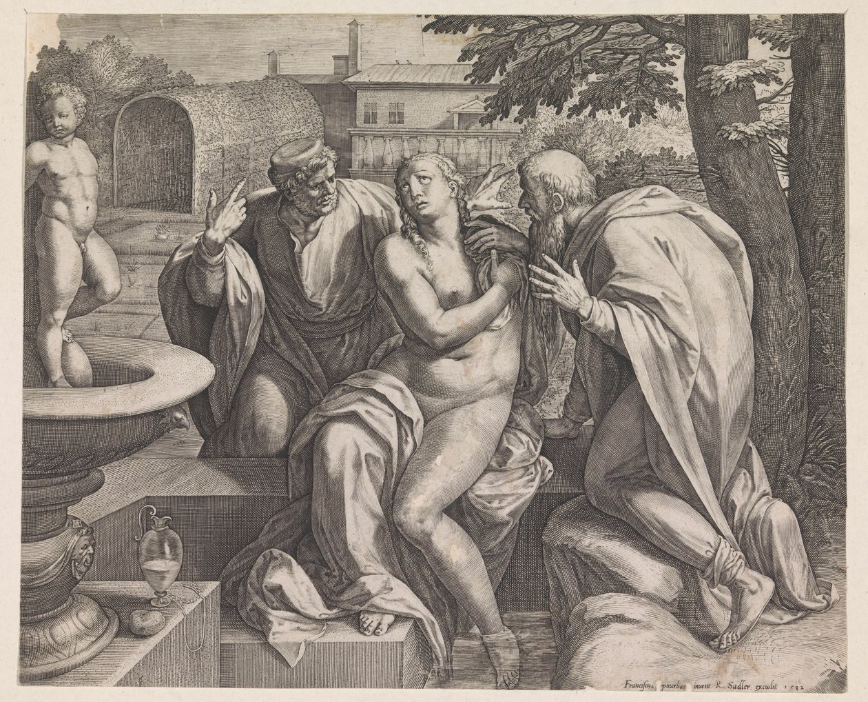 Susanna og de eldste av Raphaël Sadeler (I)