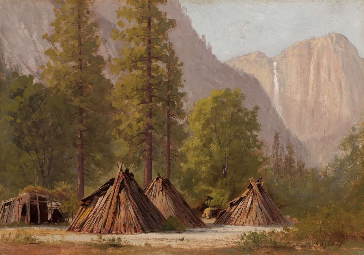 Yosemite Indian Village, 1874 av Raymond Dabb Yelland