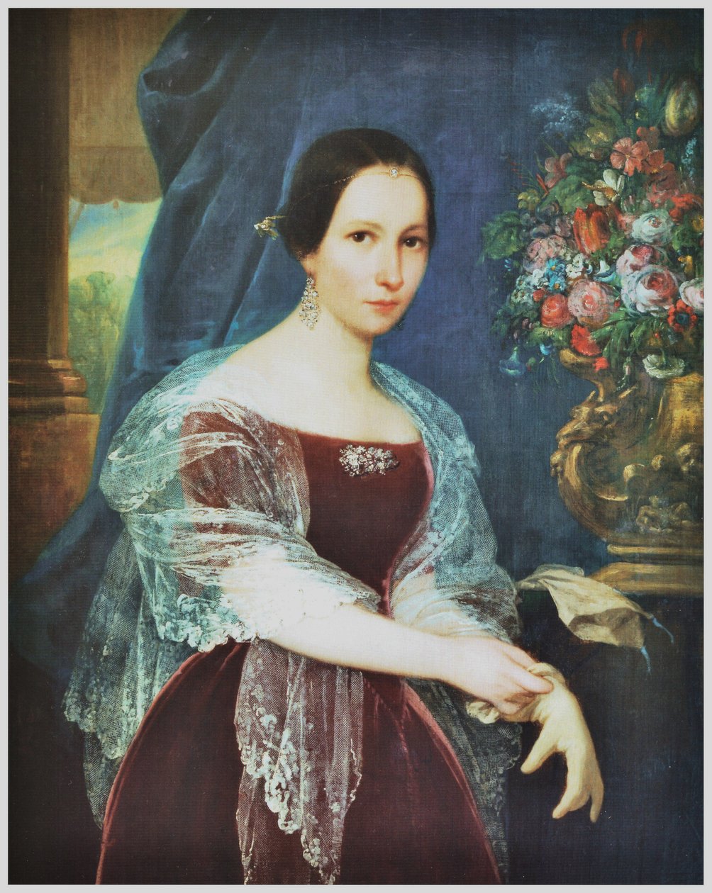 Portrett av Doña Enriqueta Pinto de Bulnes av Raymond Quinsac Monvoisin
