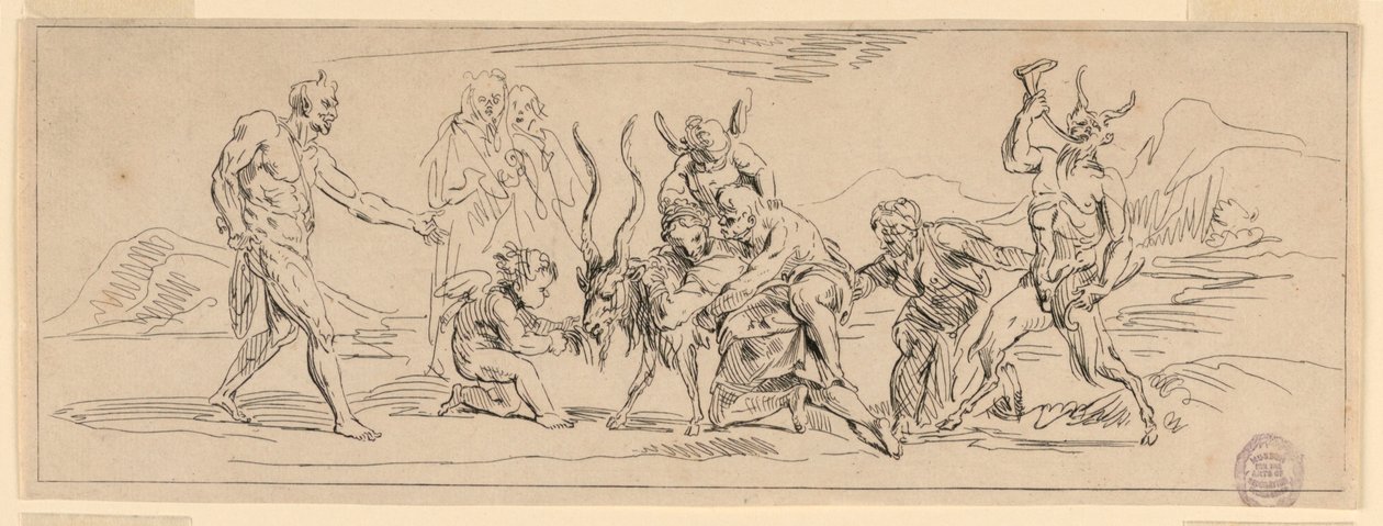 Bacchanalia med en geit av Raymond Lafage