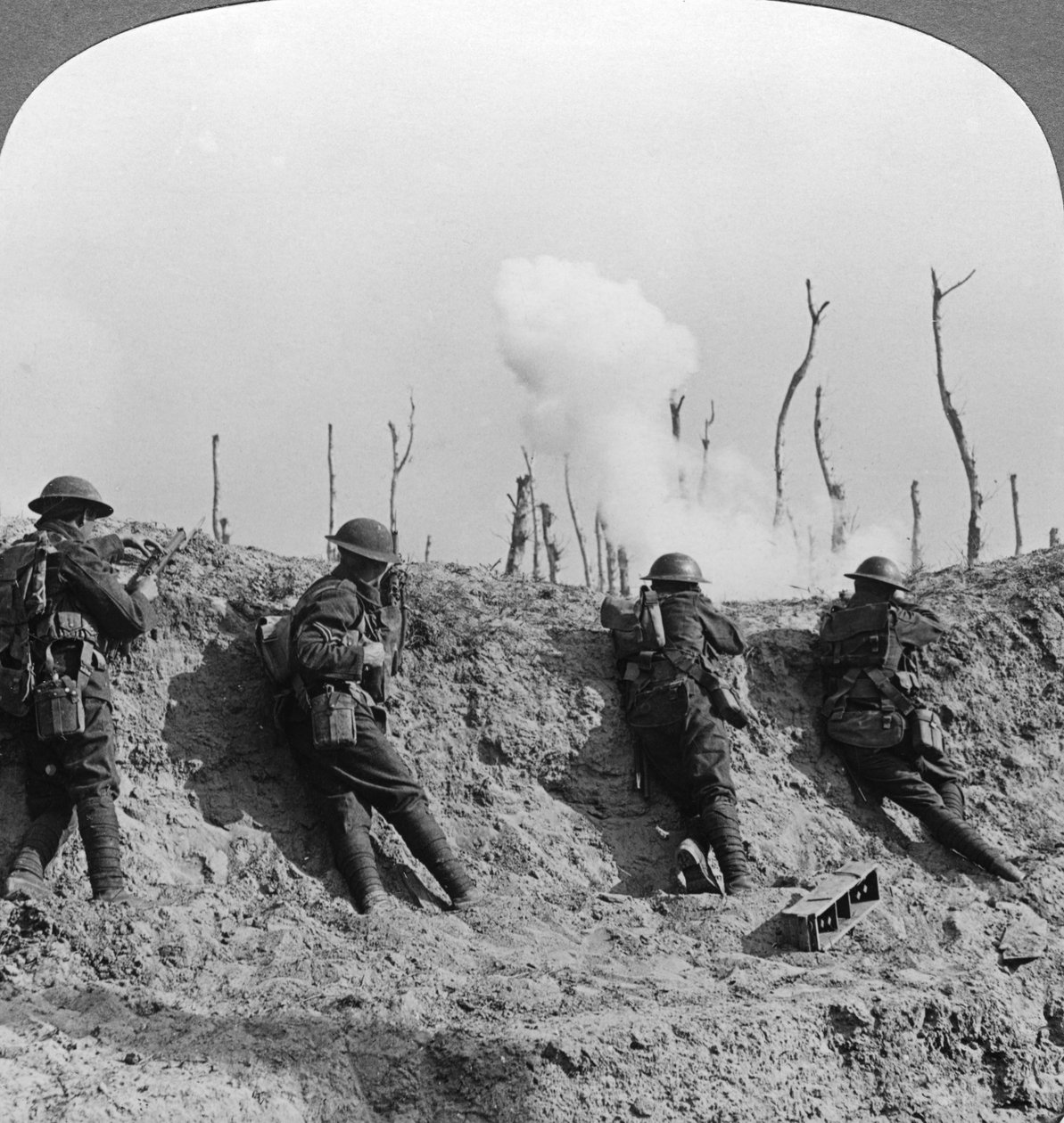 Slagmarkscene, Passchendaele, Belgia, første verdenskrig, 1914-1918. av Realistic Travels Publishers