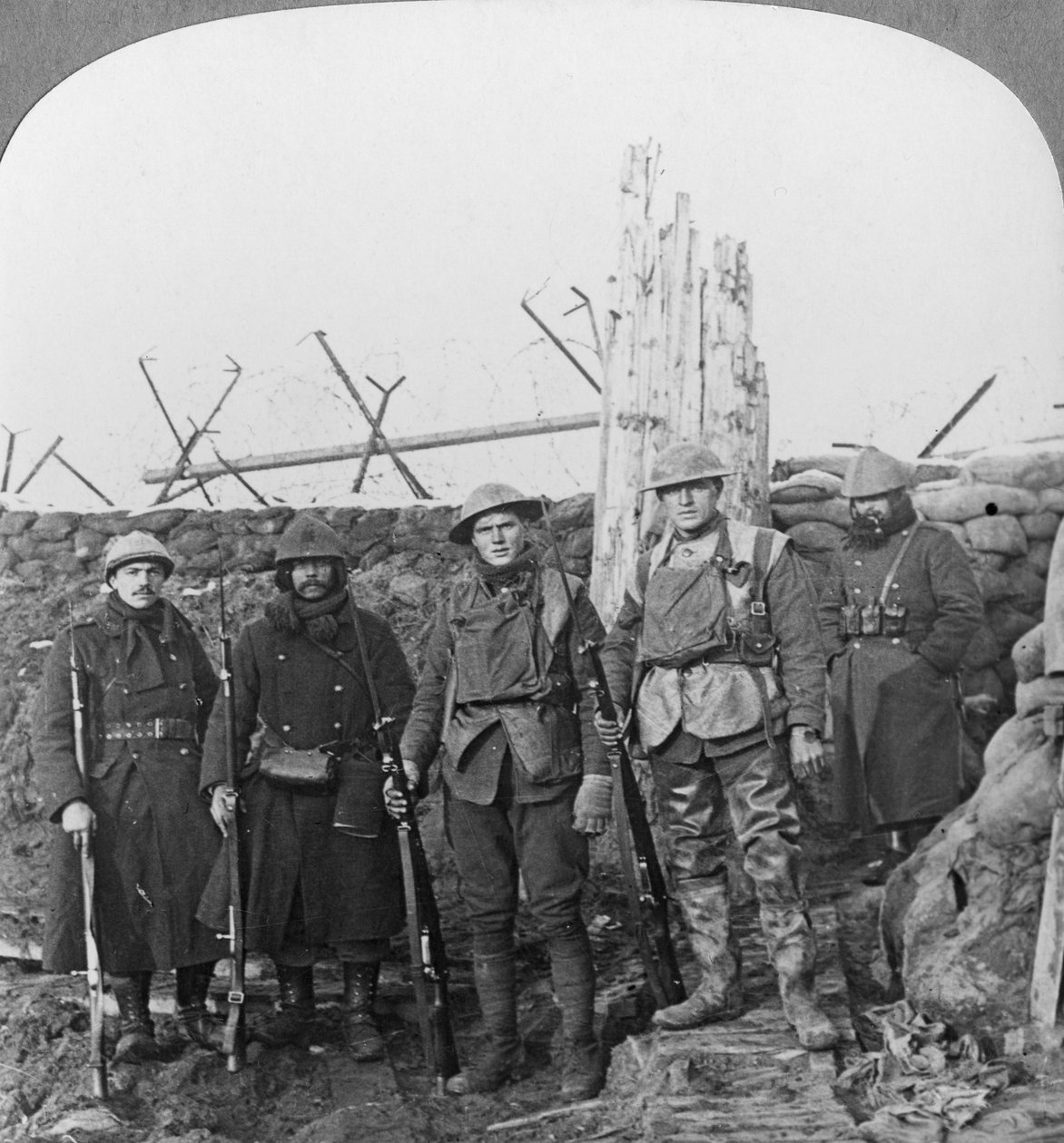 Lewis maskingeværere, Hollebeke, Belgia, første verdenskrig, c1914-c1918. av Realistic Travels Publishers