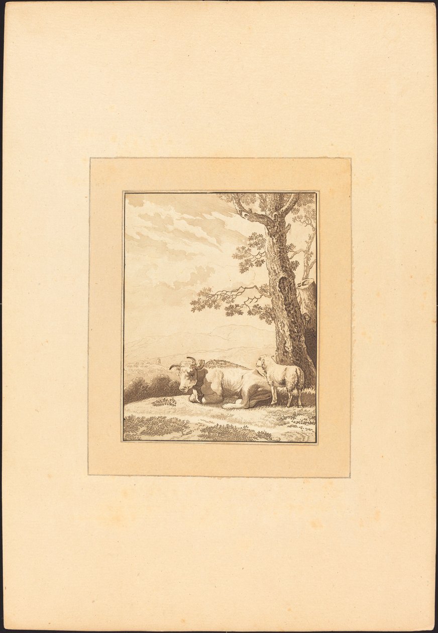 Ku hviler av Regina Schönecker after Karel Dujardin