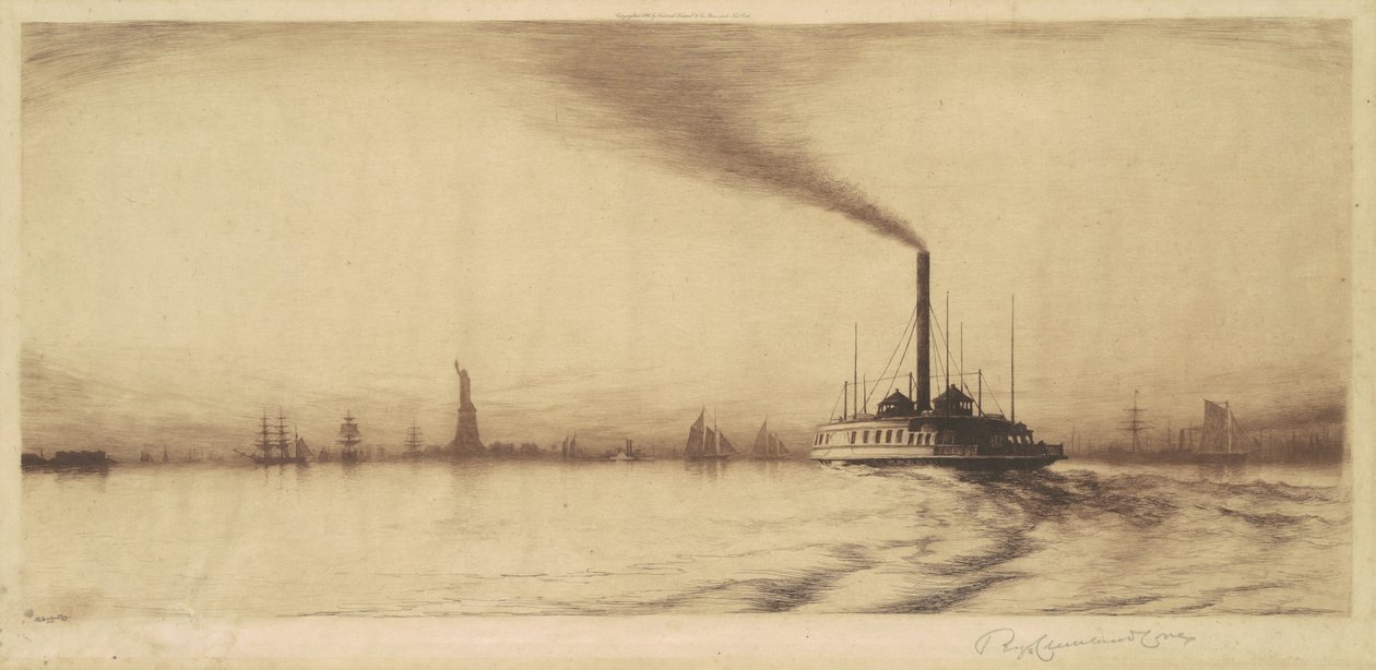 New York havn av Reginald Cleveland Coxe