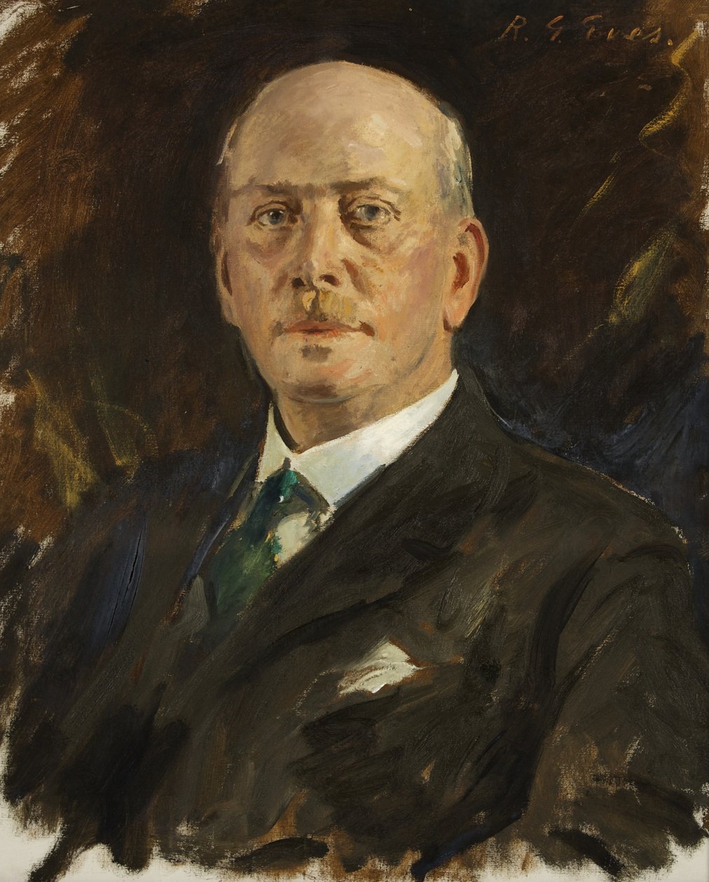 W.J. Warley, Esq., Senior Assistant Offisiell mottaker av Bristol (olje på lerret) av Reginald Grenville Eves