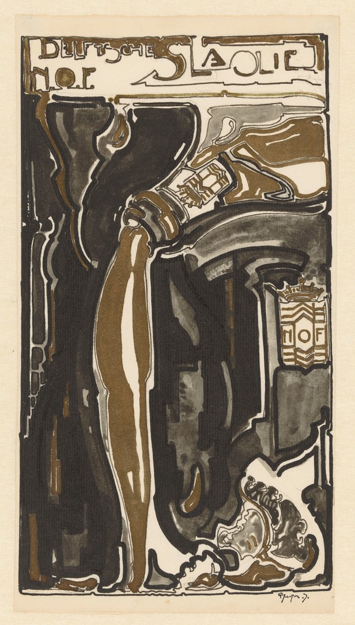 Delft salatolje N.O.F. (original tittel på objekt) av Reijer Stolk (signed by artist)