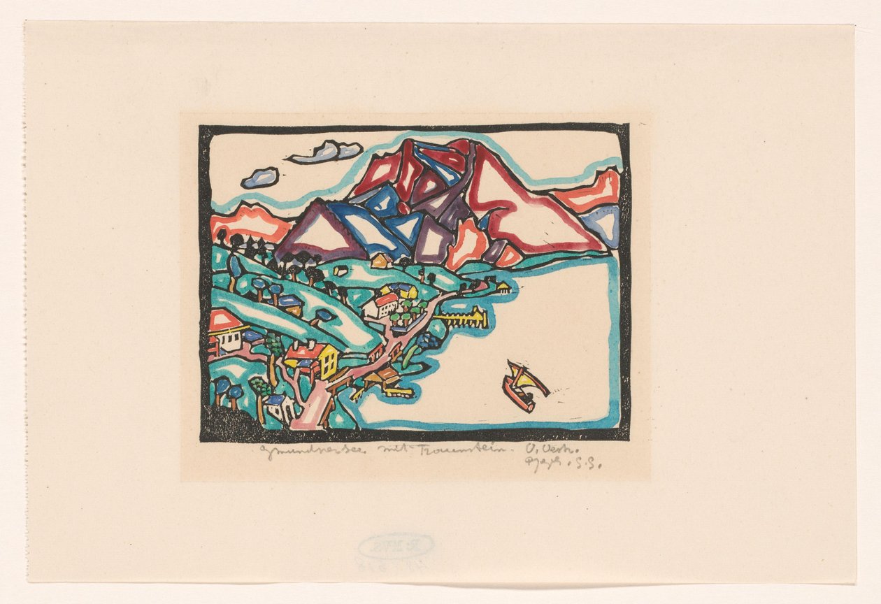 Gmünder See med Traunstein (original tittel på objekt) av Reijer Stolk (signed by artist)