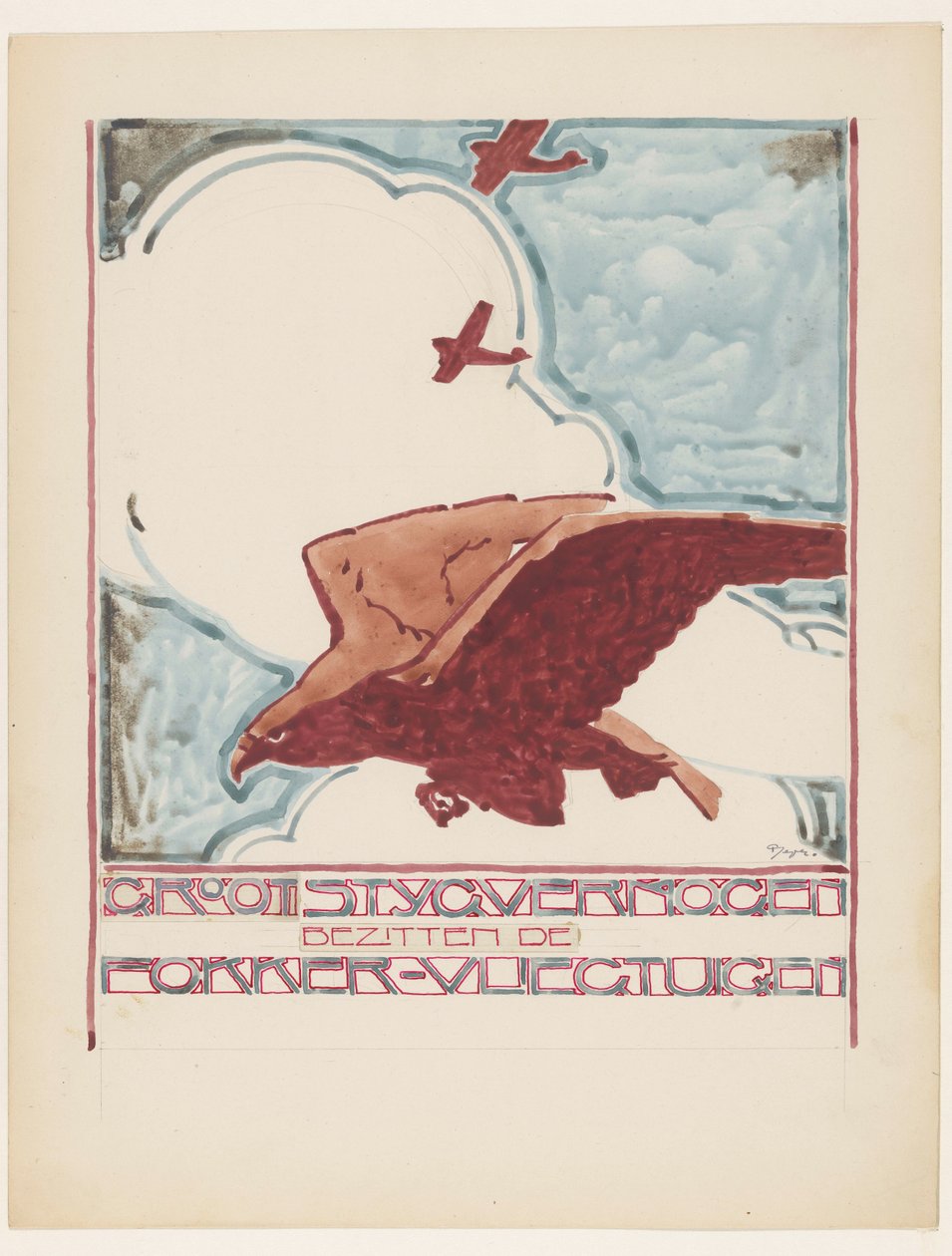 Fokker-flyene har stor løftekapasitet (original tittel på objekt) av Reijer Stolk (signed by artist)