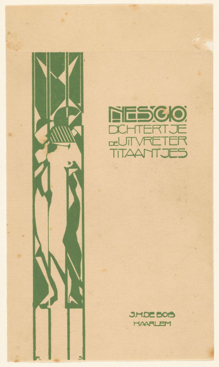 Banddesign for: Nescio, Dichtertje, the devourer and titans, 1918 av Reijer Stolk