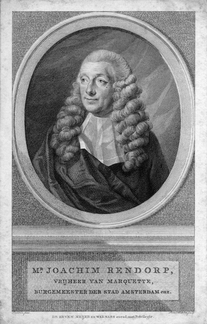 gravert portrett av Reinier Vinkeles August