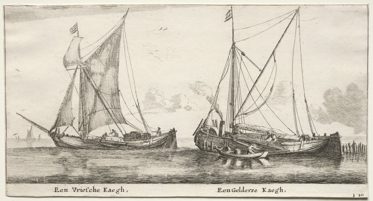Skip fra Amsterdam: En frisisk bilander. En Gelderland Bilander. av Reinier Nooms