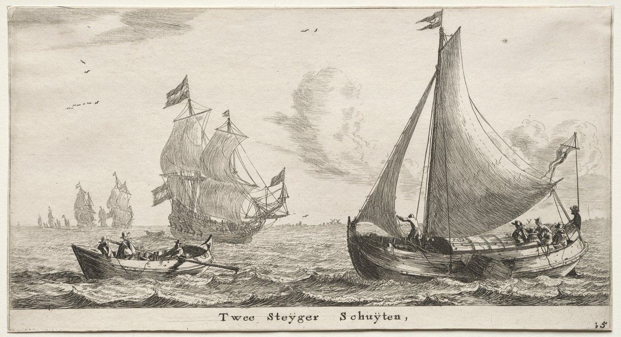 Skip fra Amsterdam: Two Pier Boats. av Reinier Nooms