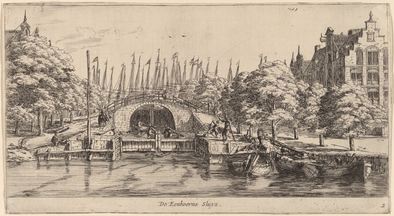 Unicorns Sluice (The Unicorns Sluys) av Reinier Nooms, called Zeeman