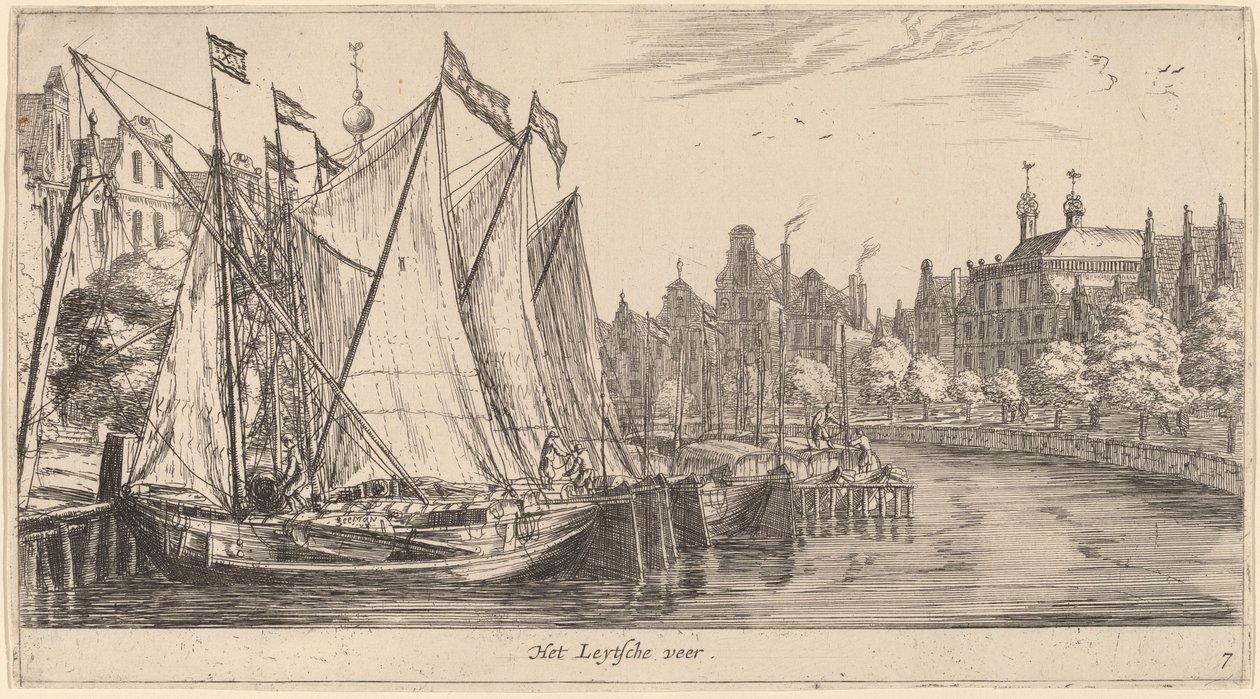 Fergen til Leiden (Leytsche-fergen) av Reinier Nooms, called Zeeman