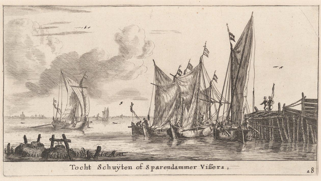 "Tocht Schuiten" eller Spaarndam fiskebåter av Reinier Nooms, called Zeeman