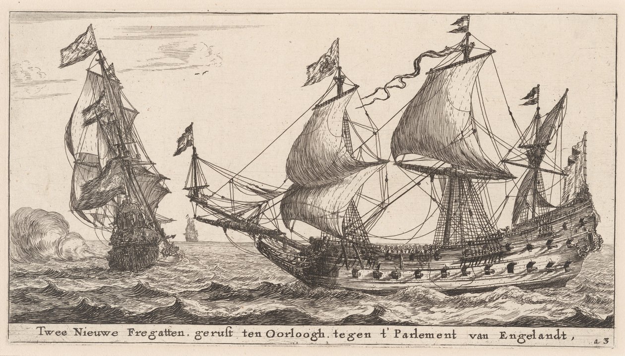 To nederlandske fregatter av Reinier Nooms, called Zeeman