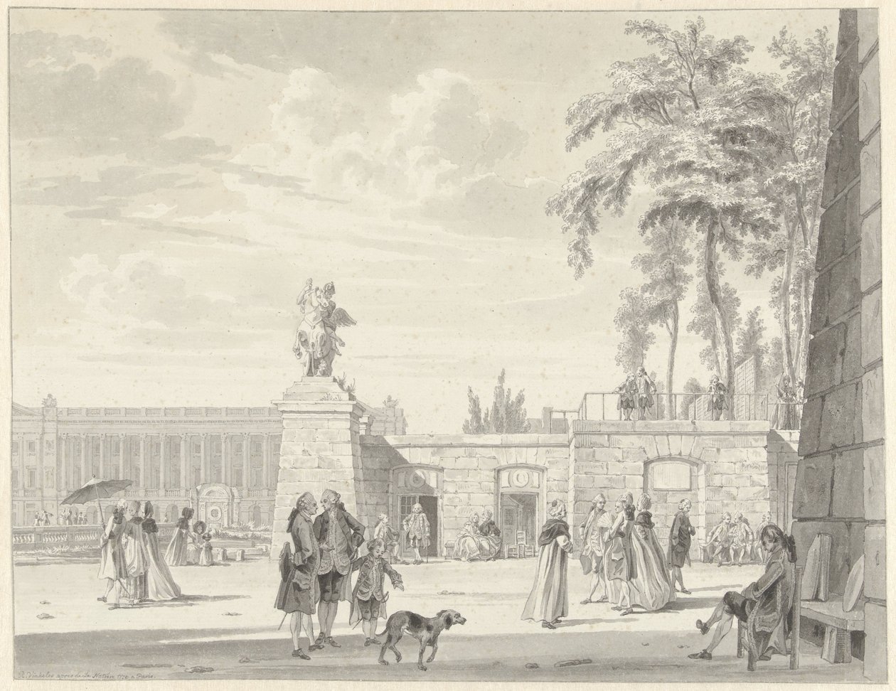 Tuileriehagen i Paris av Reinier Vinkeles (I)