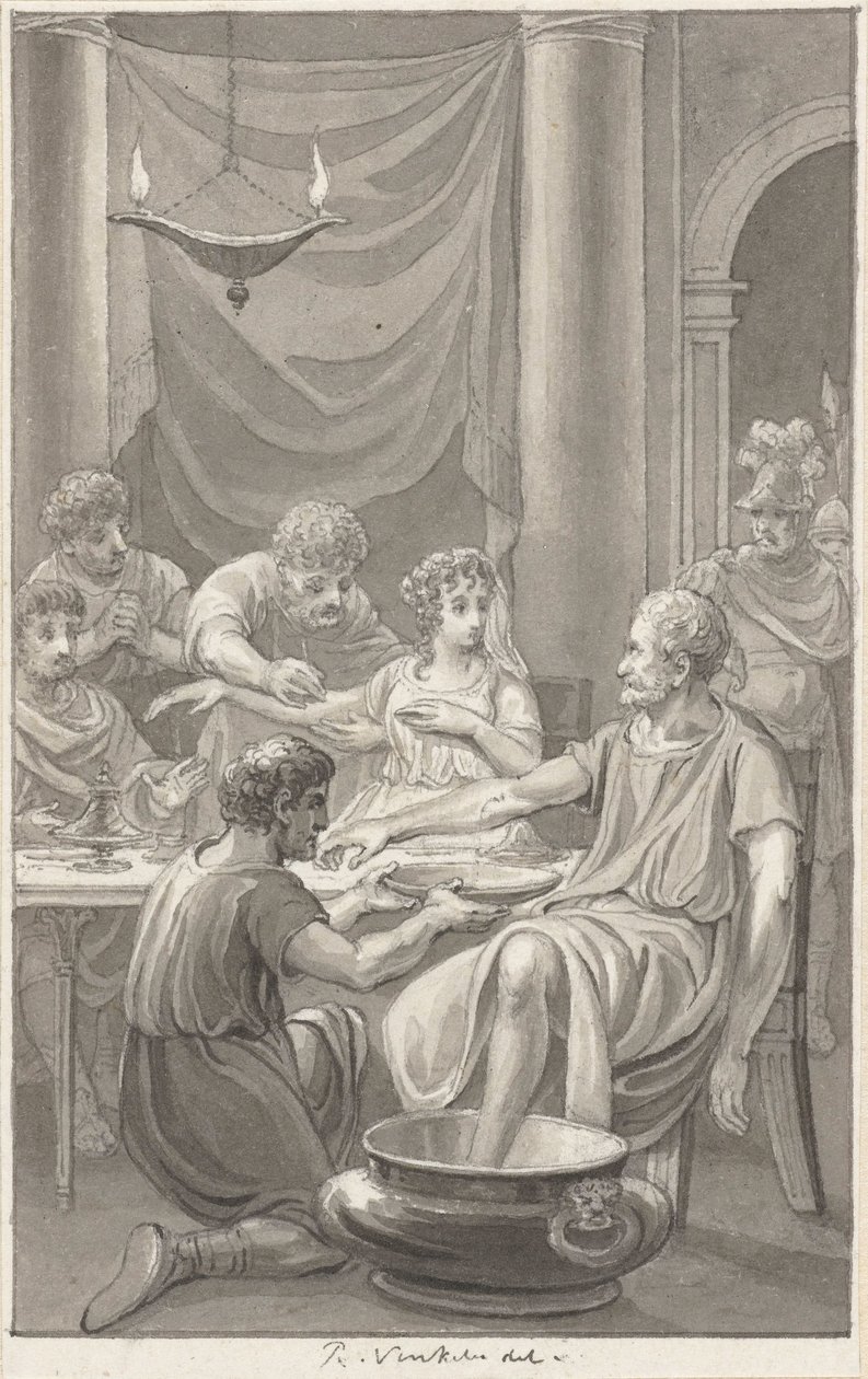 Selvmordet til Seneca og hans kone av Reinier Vinkeles (I)