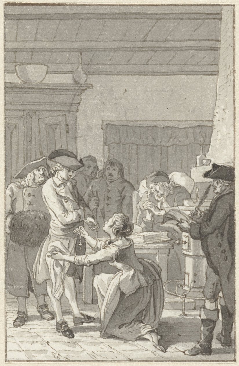 Illustrasjon til romanen Gustav Lindau av Reinier Vinkeles (I)