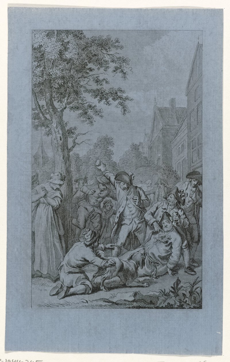 Misbruk av liket av pastor P. van den Bosch i Zoetermeer, 1787 av Reinier Vinkeles (I)
